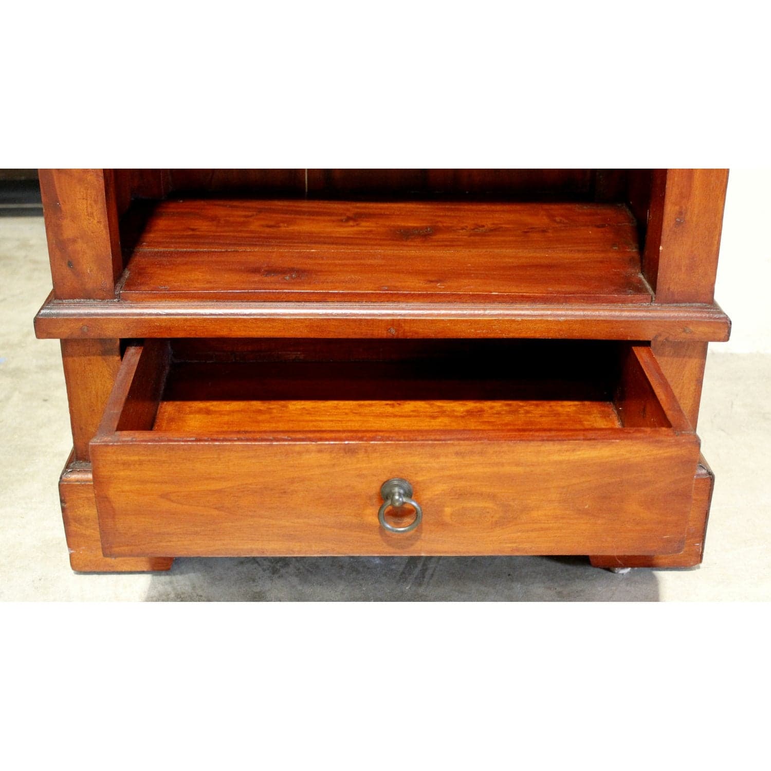 Tropical Wood Accent Shelf w/Drawer - Thumbnail 4