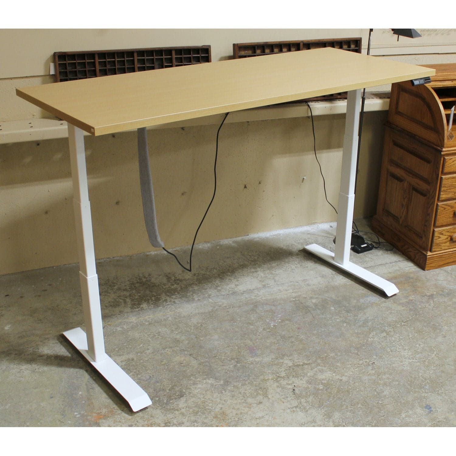 Workrite 70" x 23" Electric Sit/Stand Desk - Two-Tone - Thumbnail 2