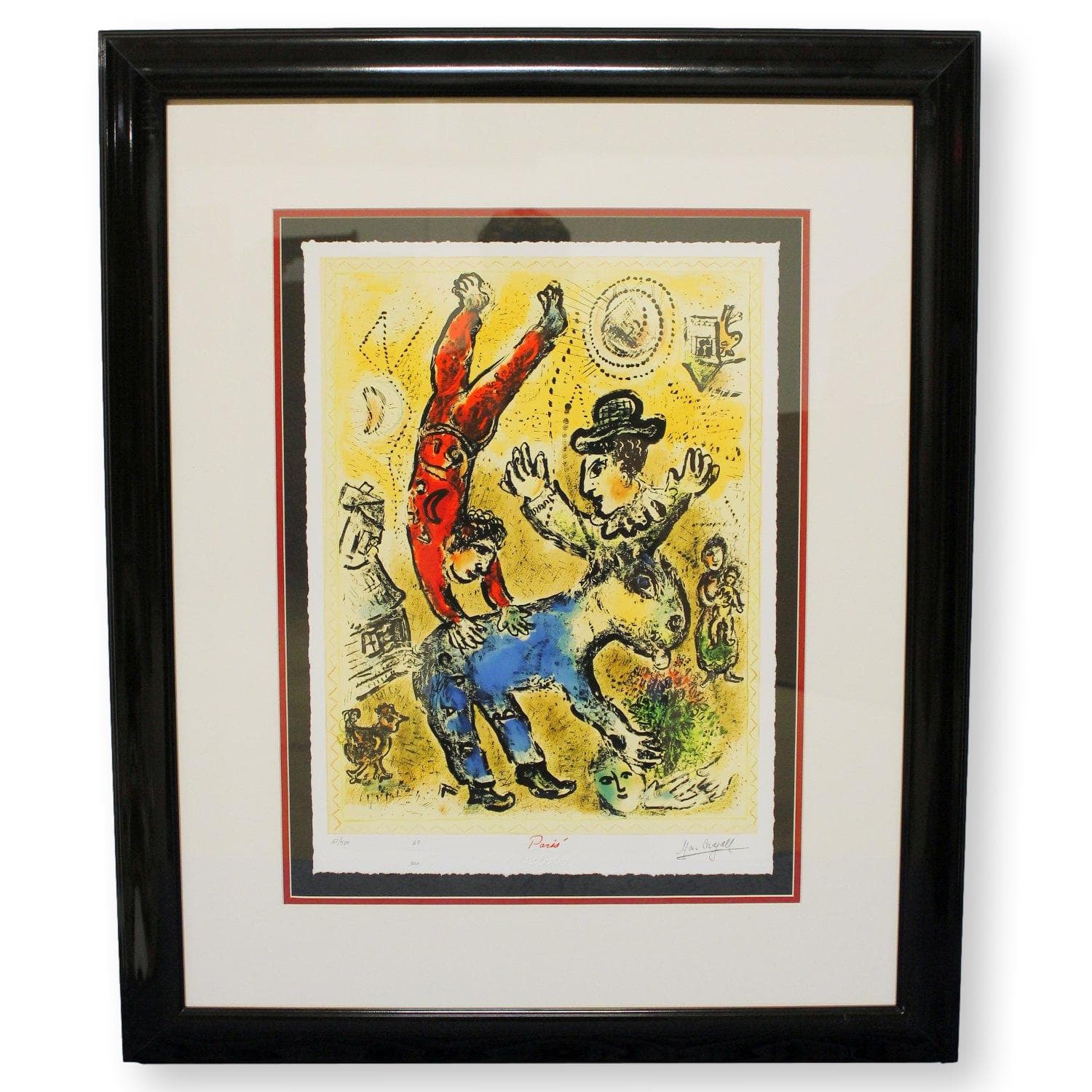 Gallery Framed Art Print 'Acrobat Rouge' By Marc Chagall - Image 1