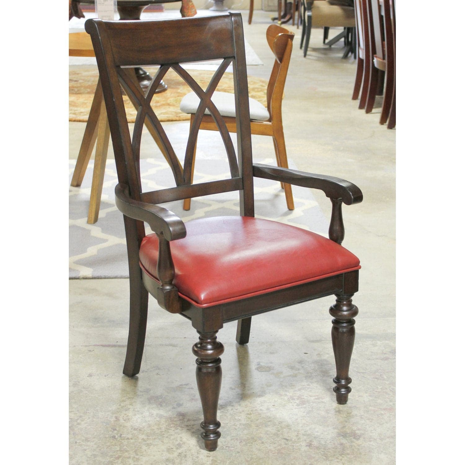 Pulaski Dining Set w/6 Chairs - Dark Finish - Thumbnail 4