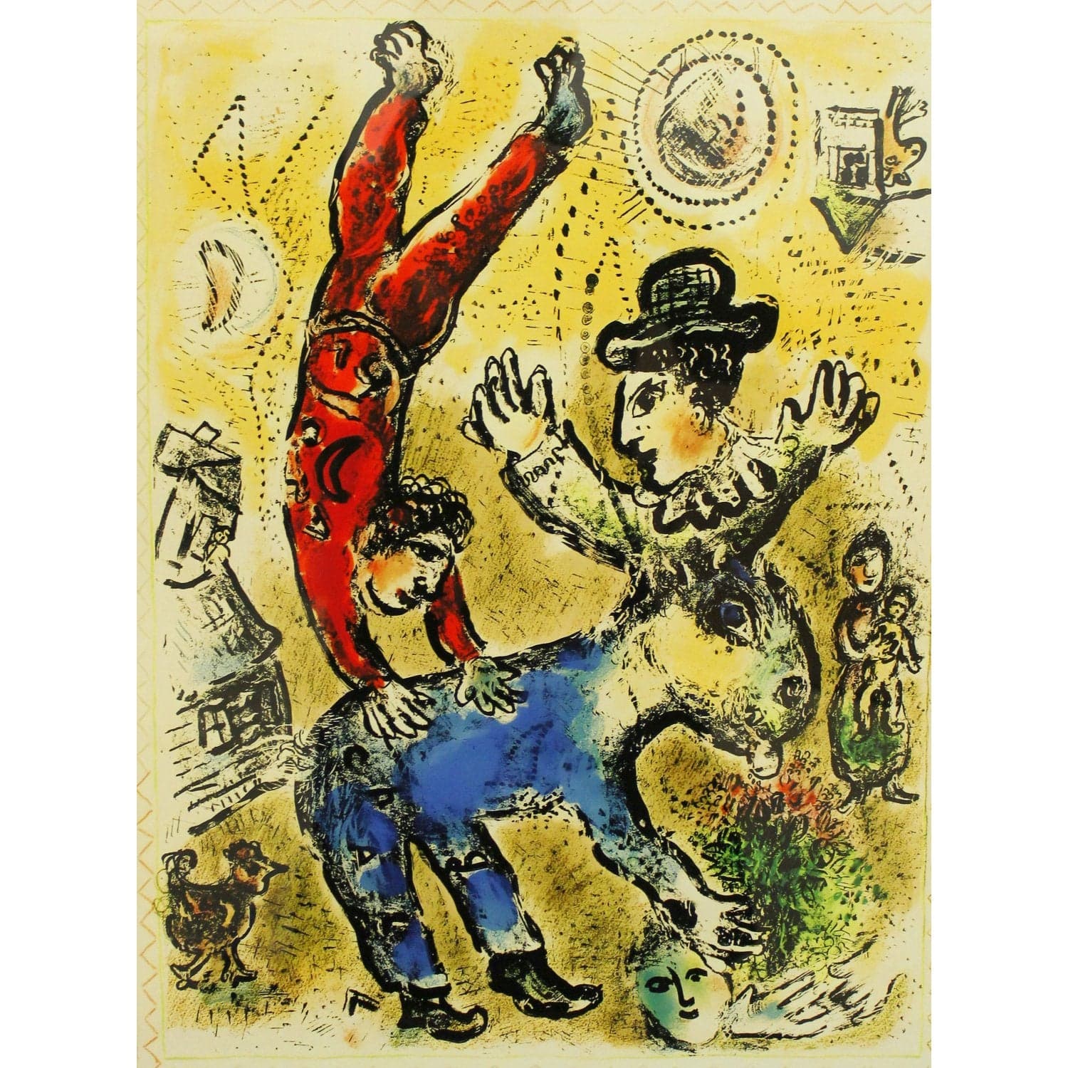 Gallery Framed Art Print 'Acrobat Rouge' By Marc Chagall - Thumbnail 2