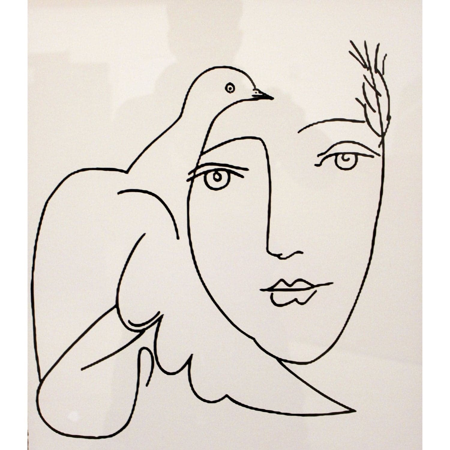 Gallery Framed Art Print 'Dove and Face' By Pablo Picasso - Thumbnail 2