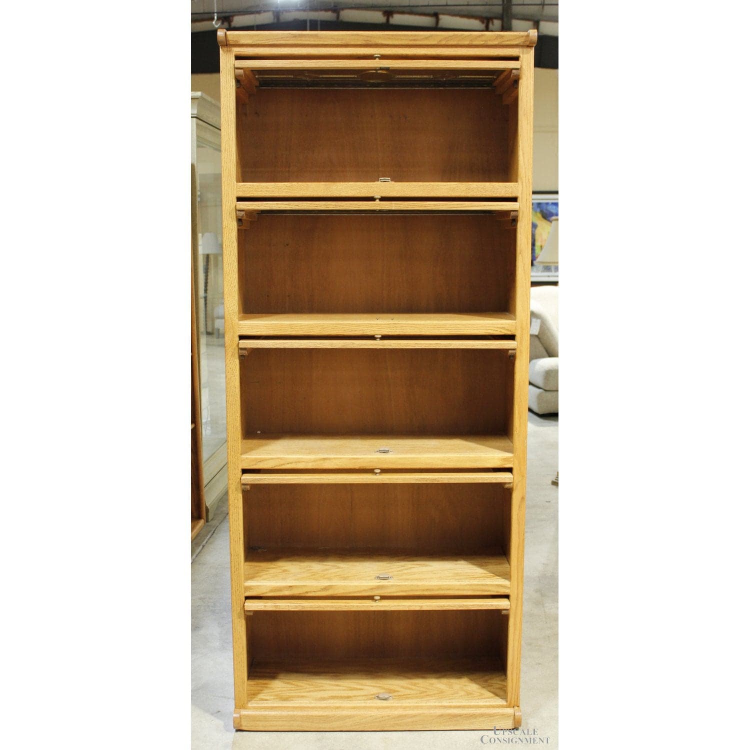 The Oak Barrel 5 Tier Barrister Bookcase - Oak - Thumbnail 5