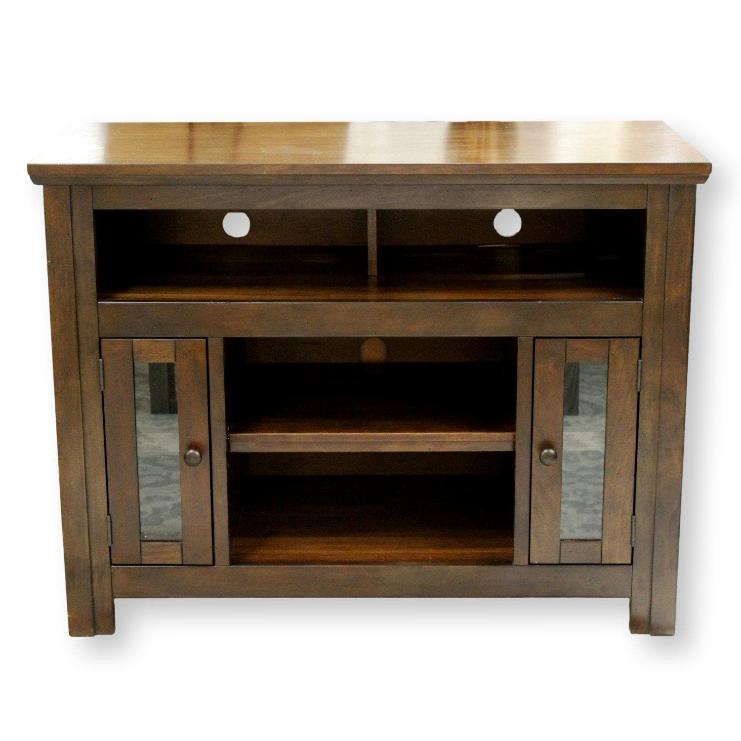 Ashley "Harpan" Dark Mahogany Media Console - Mahogany Finish - Image 1
