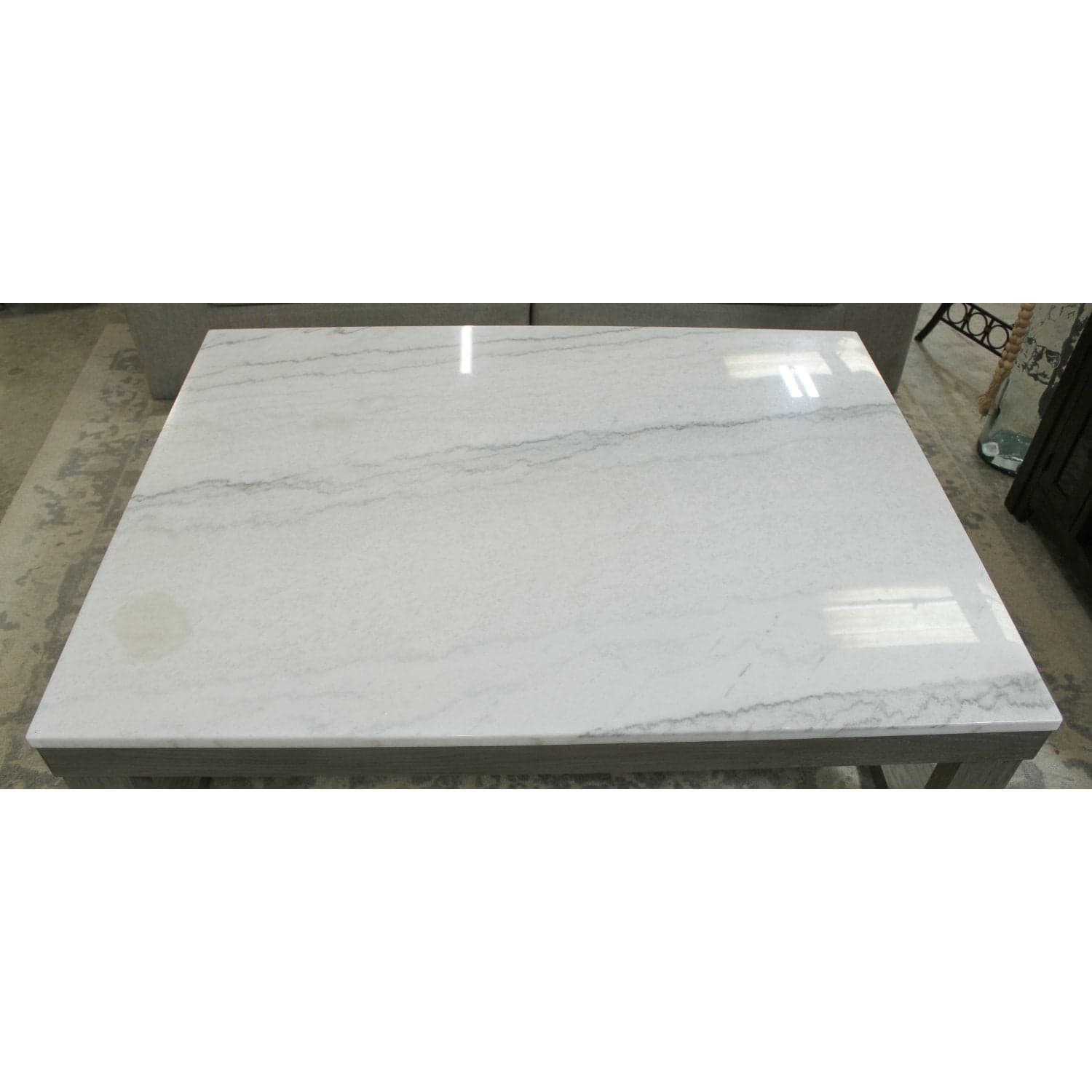 Ashely 'Loyaska' Large Square Marble Top Coffee Table - White - Thumbnail 3