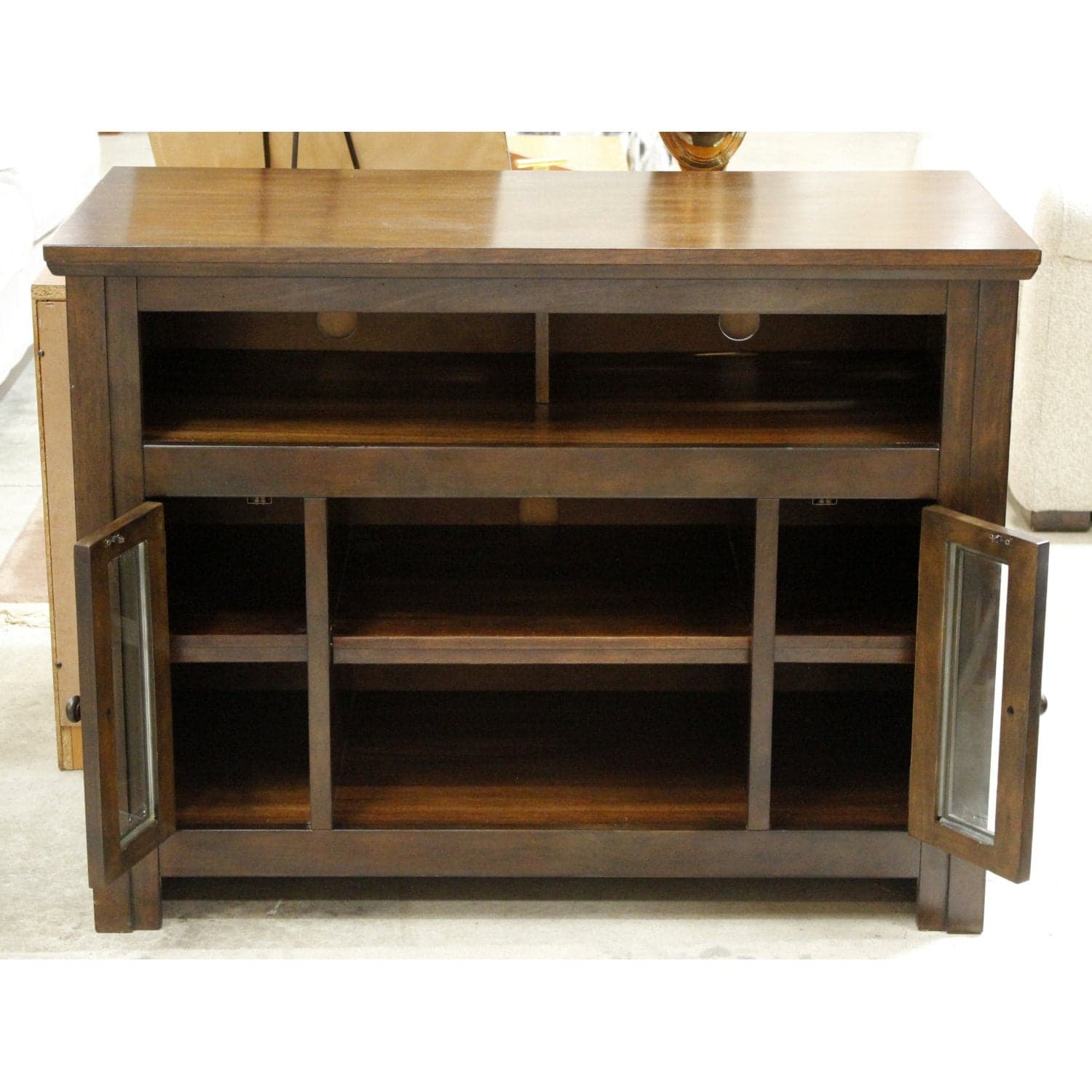 Ashley "Harpan" Dark Mahogany Media Console - Mahogany Finish - Thumbnail 2