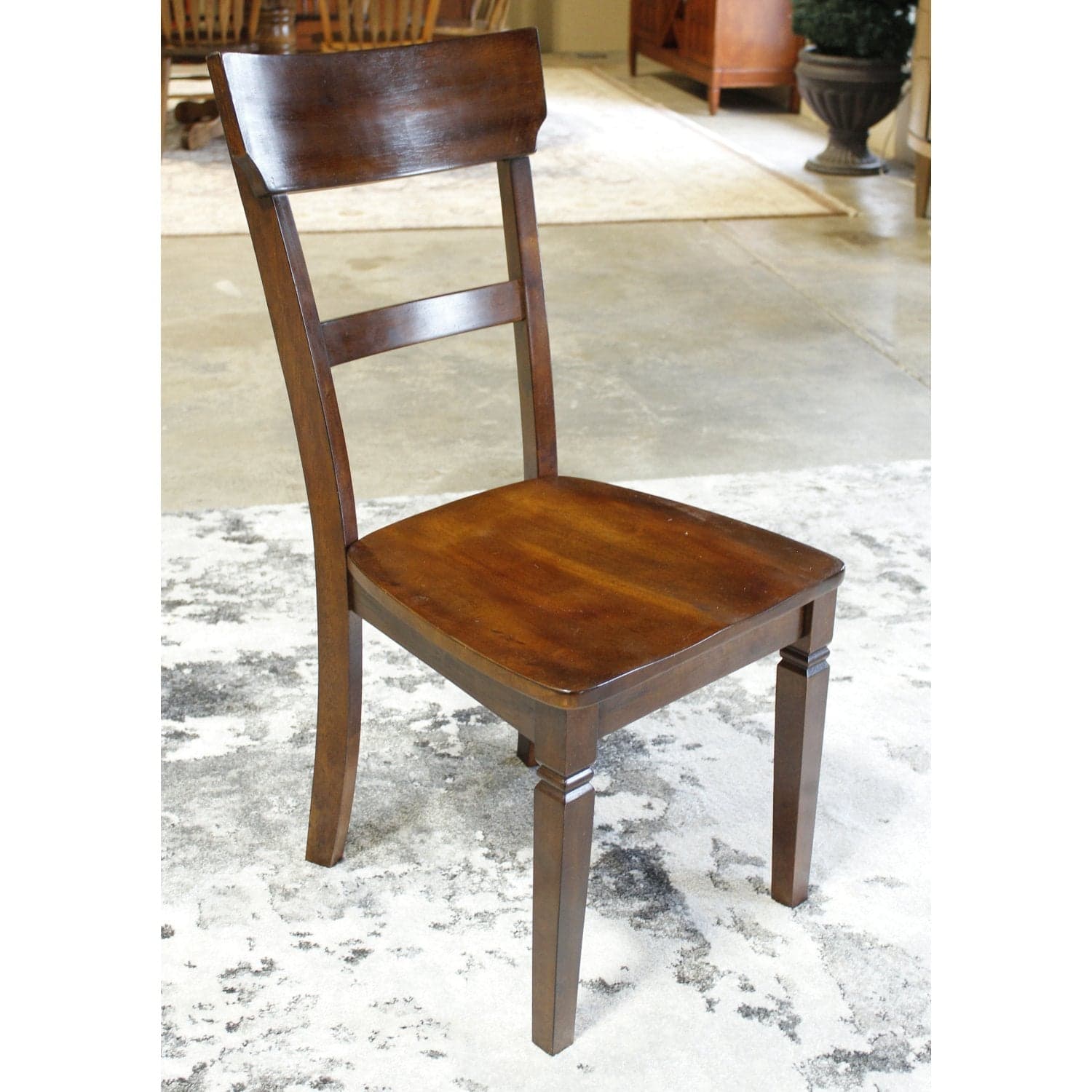 Round Dining Table w/4 Chairs - Dark Mahogany - Thumbnail 5
