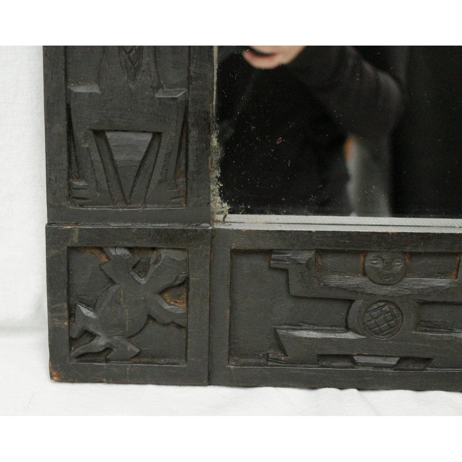 Hand Carved Wall Mirror - Thumbnail 2