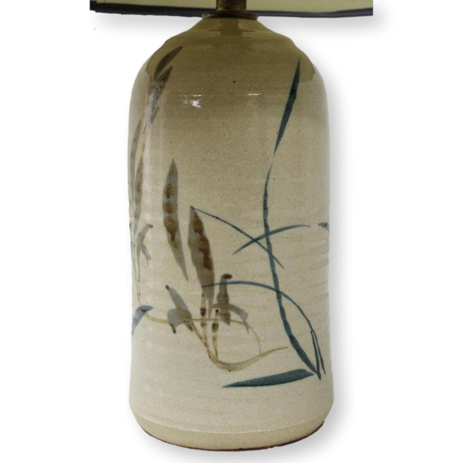 Ceramic Table Lamp w/Blue Shade - Thumbnail 3
