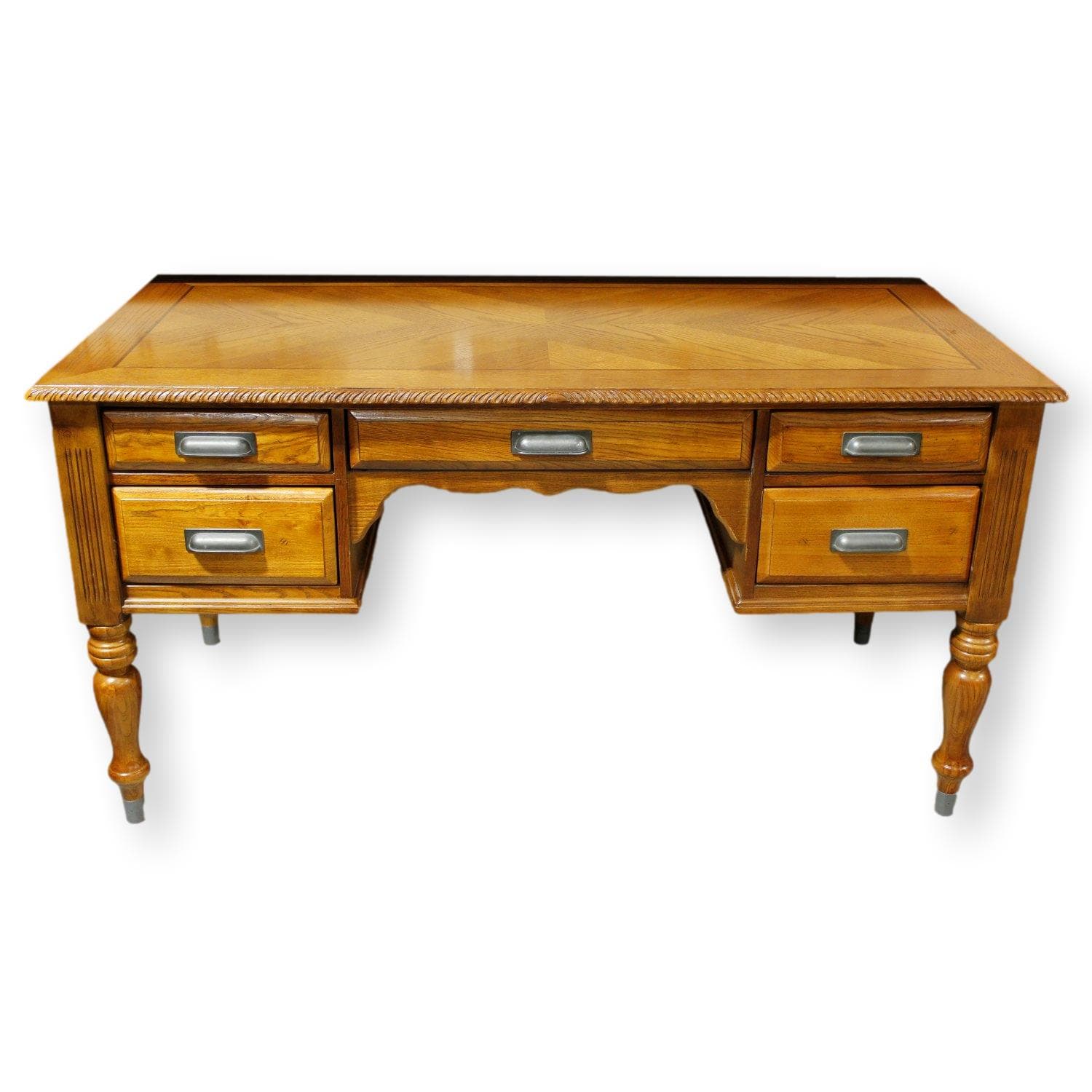 Ashley Oak Finish Desk - Oak Finish - Image 1