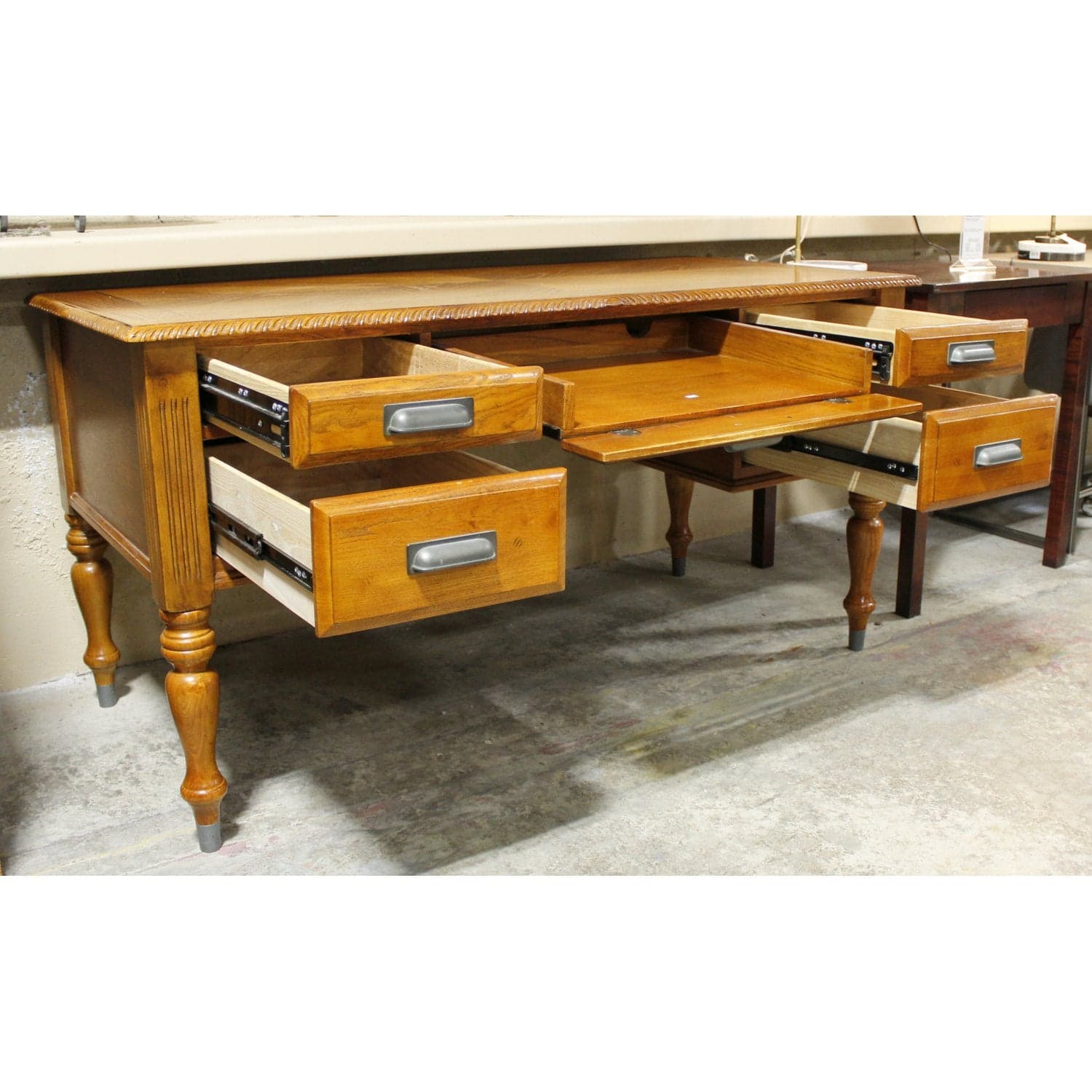 Ashley Oak Finish Desk - Oak Finish - Thumbnail 3