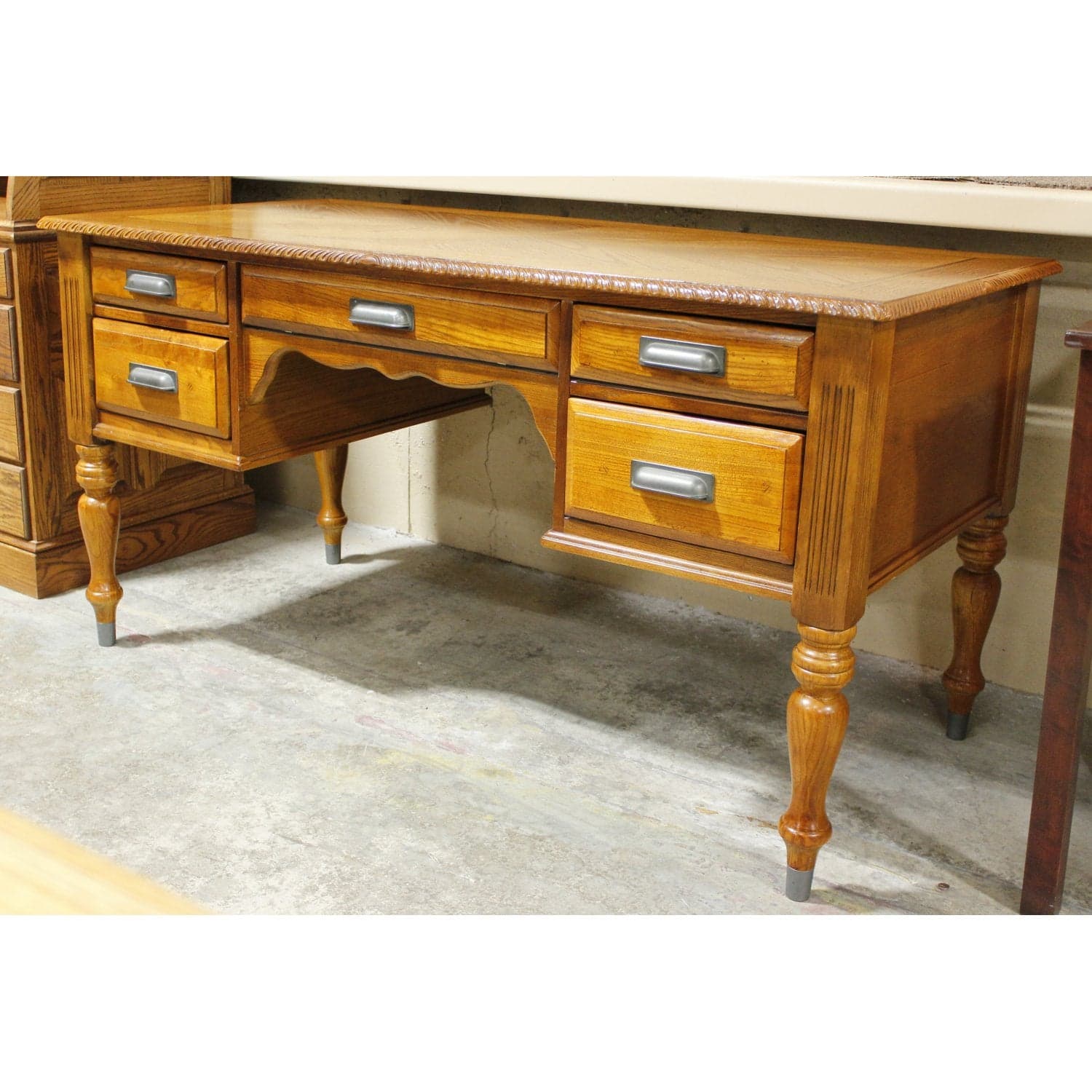 Ashley Oak Finish Desk - Oak Finish - Thumbnail 4