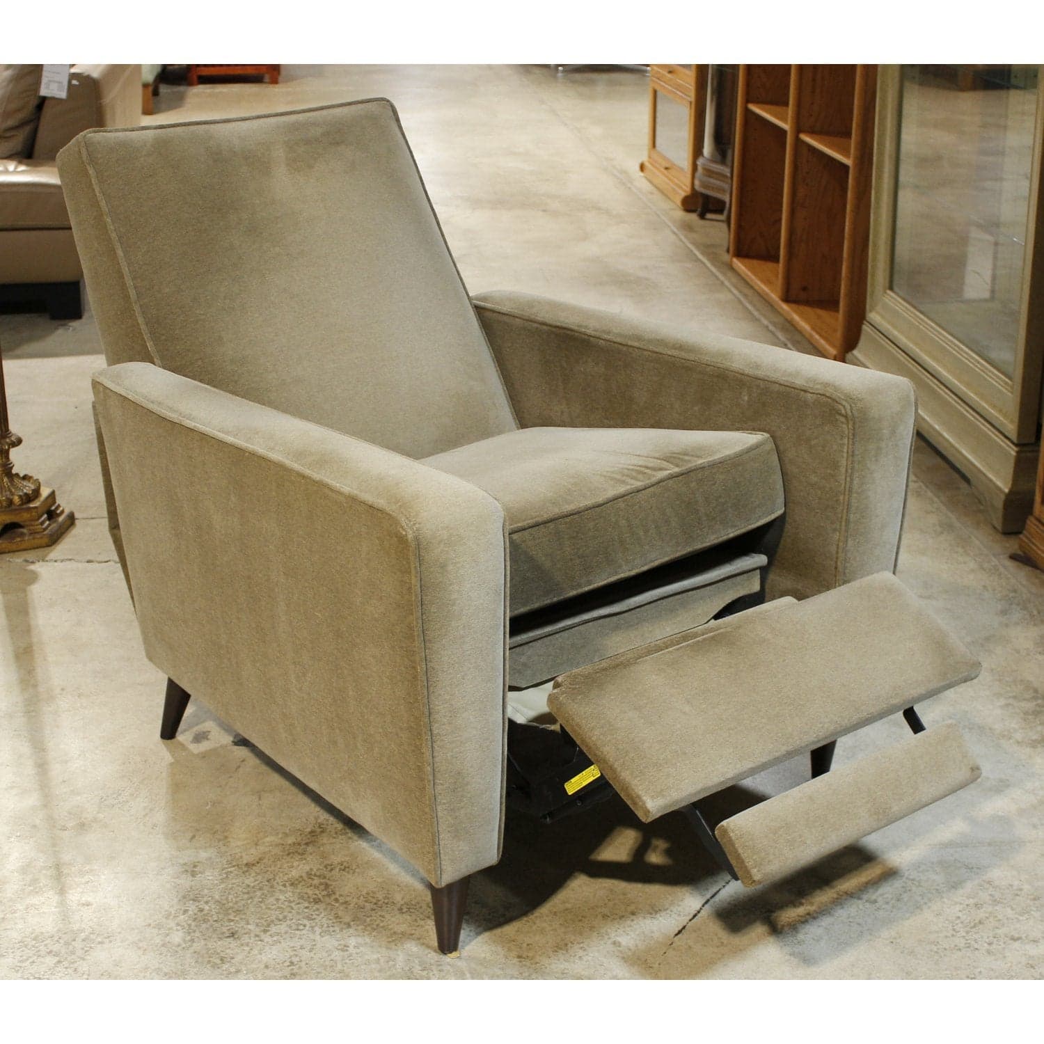 Crate & Barrel Taupe Contemporary Recliner - Taupe - Thumbnail 2