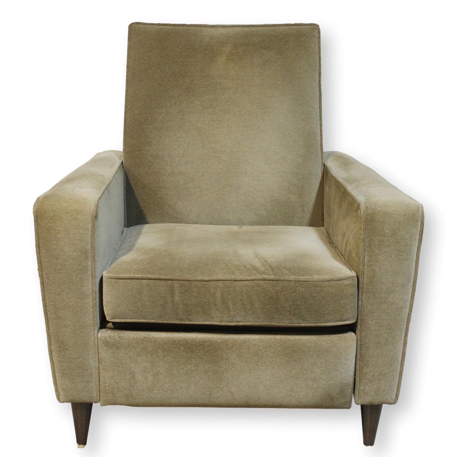 Crate & Barrel Taupe Contemporary Recliner - Taupe - Image 1