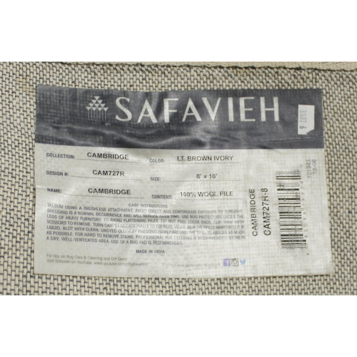 Safavieh 7' 9'' X 9' 10'' Sculpted Ivory Area Rug - Thumbnail 3