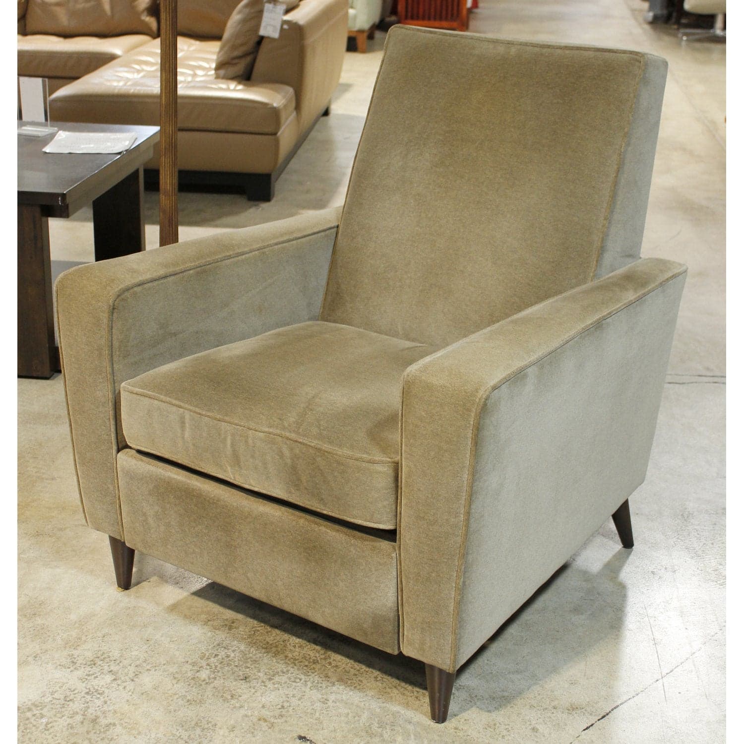 Crate & Barrel Taupe Contemporary Recliner - Taupe - Thumbnail 4