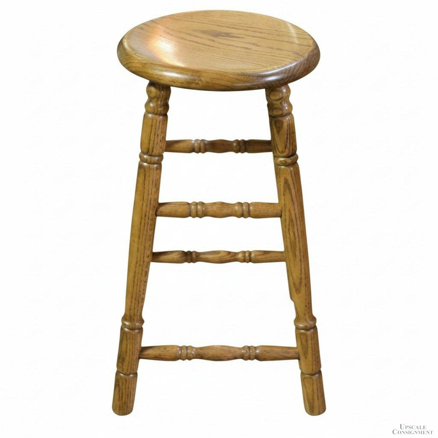 Oak Counter Stool/Plant Stand - Image 1