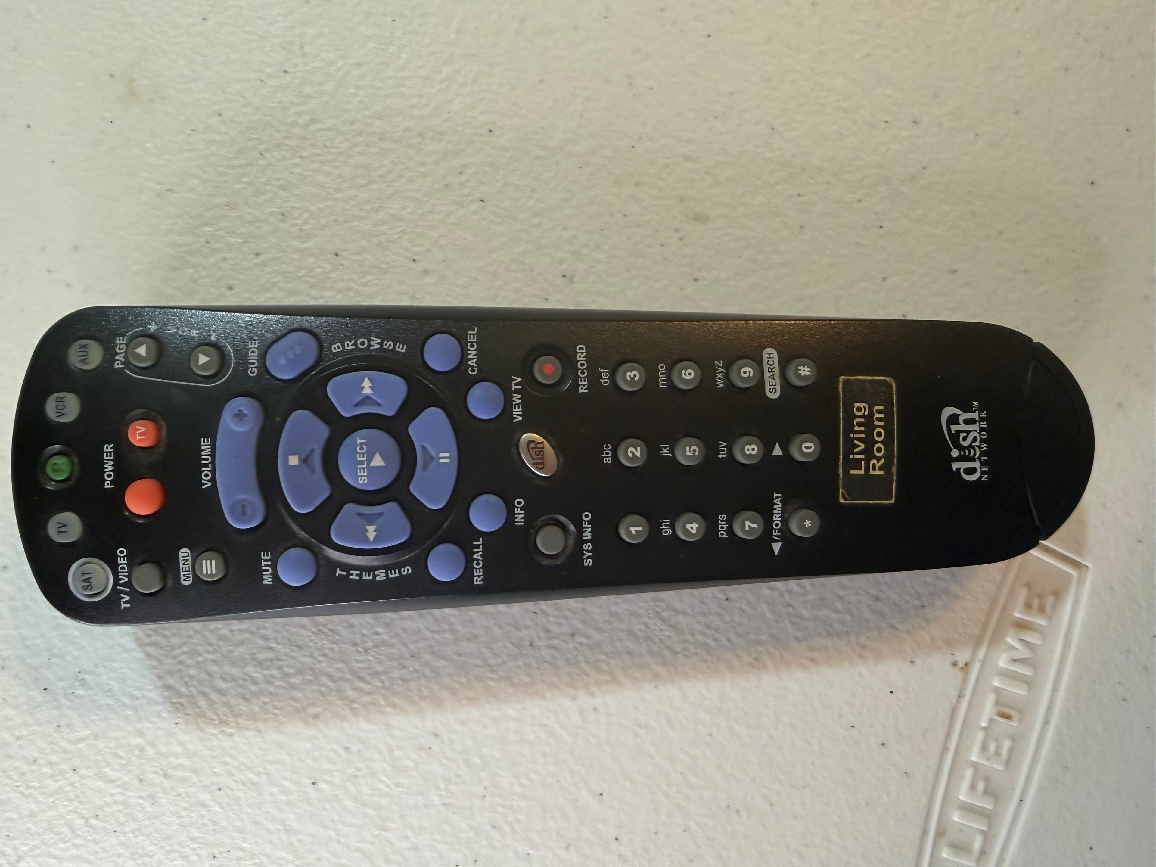 Dish Network 3.2 IR Remote Control Model 137180 Black - Image 1