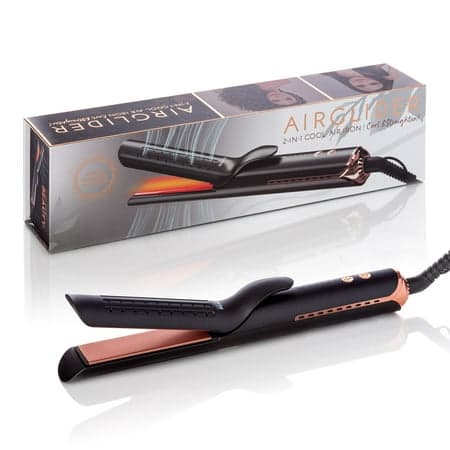 CB-AIRGLDE-BLKRG AirGlider | 2-in-1 Cool Air Flat Iron/curler - Thumbnail 3