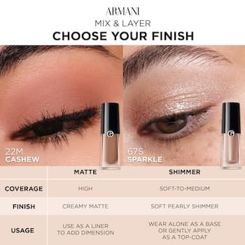 Armani Beauty Eye Tint Deluxe Mini Eye Tint Long-Lasting Liquid Eyeshadow Rose Ashes 11 - Thumbnail 3