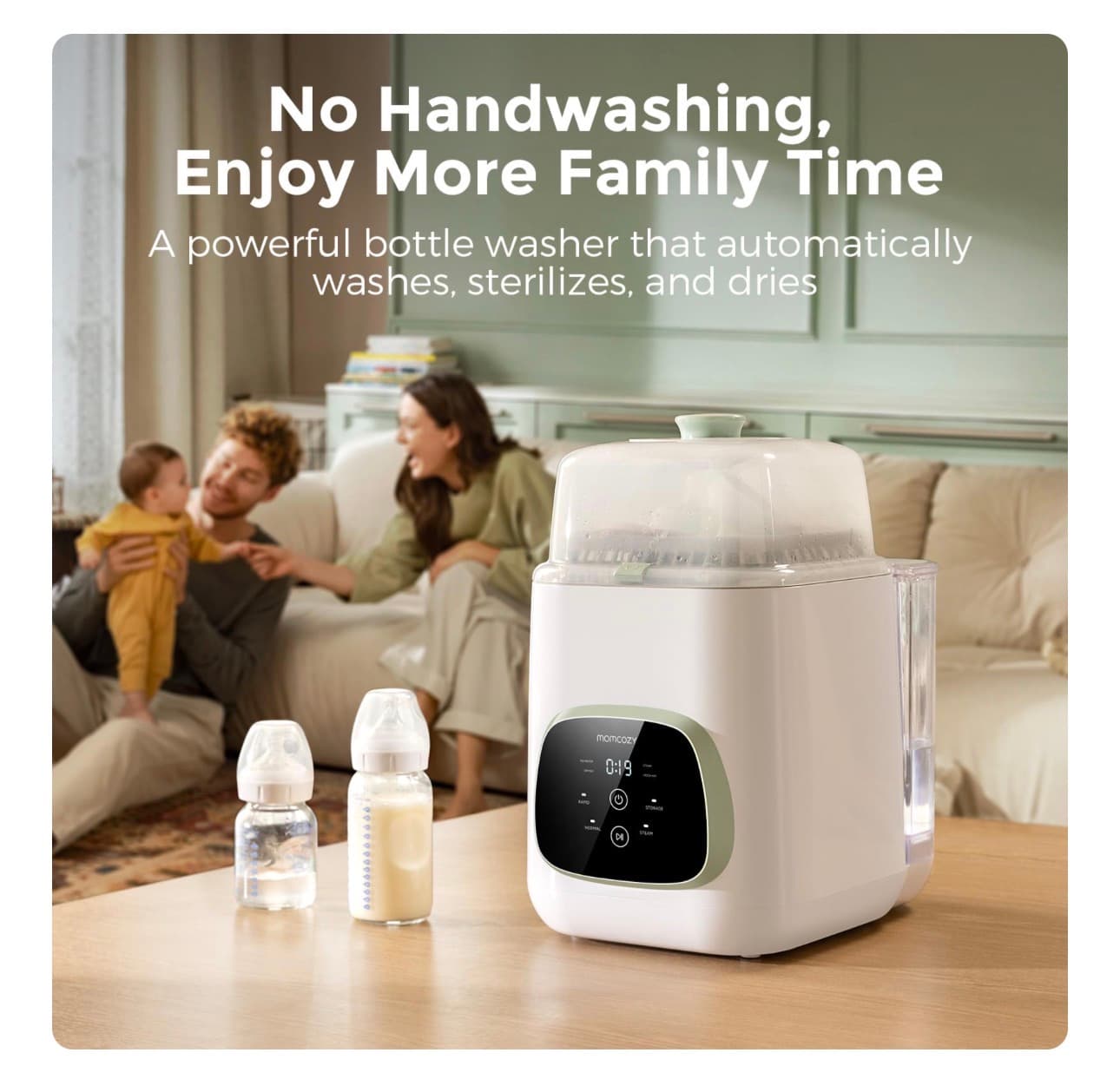 Momcozy KleanPal Pro Auto Bottle Washer Sterilizer - Thumbnail 4