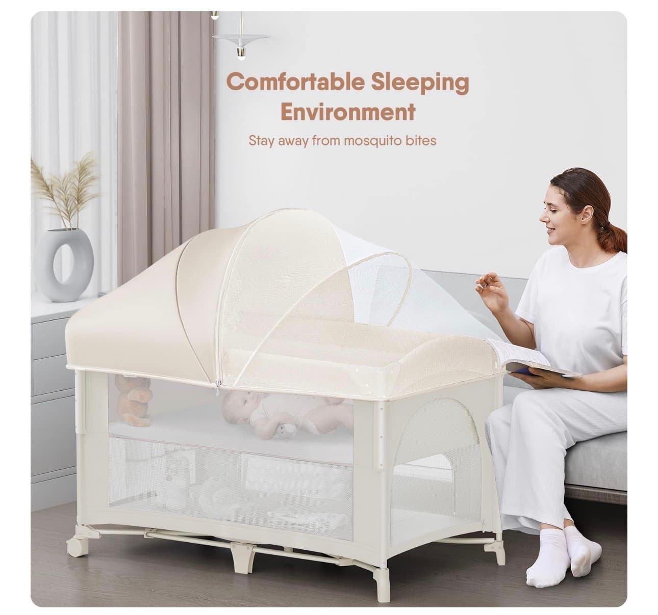 Baby Playard with Canopy and Changing Table - Thumbnail 2