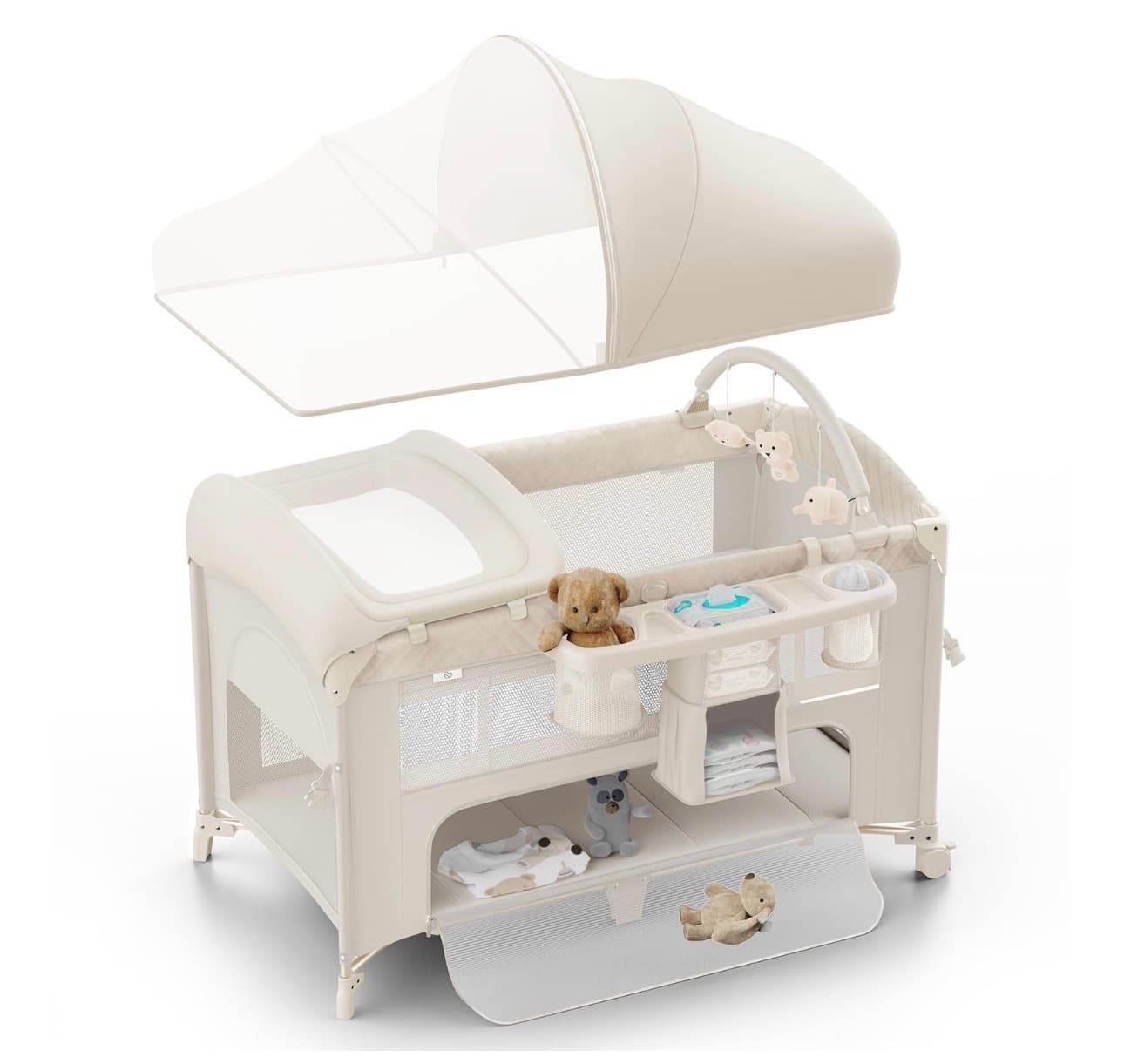 Baby Playard with Canopy and Changing Table - Thumbnail 7