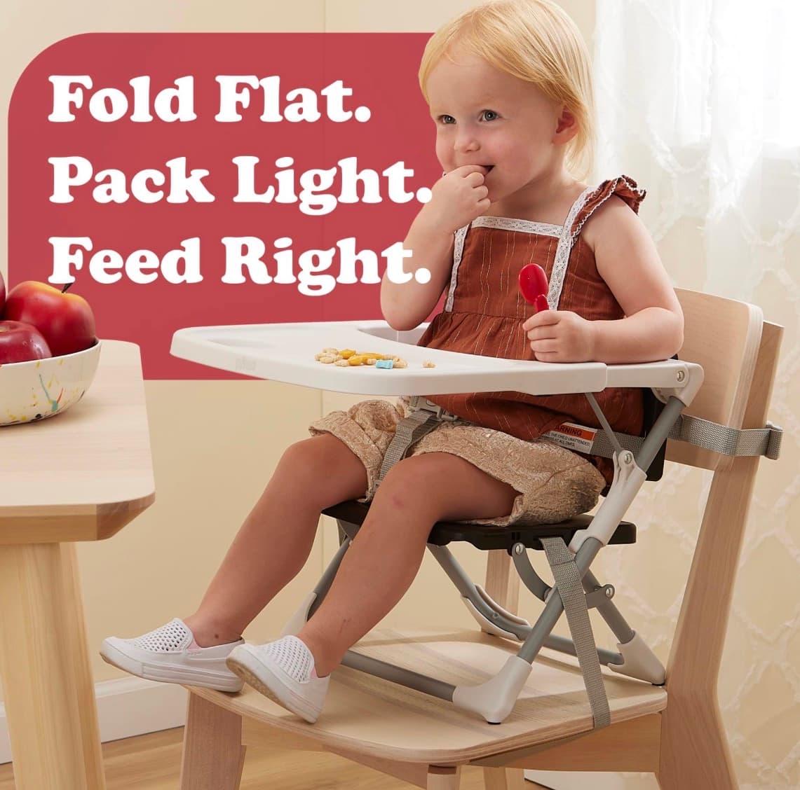 Primo Folding Booster Seat with Tray for Toddlers - Thumbnail 2