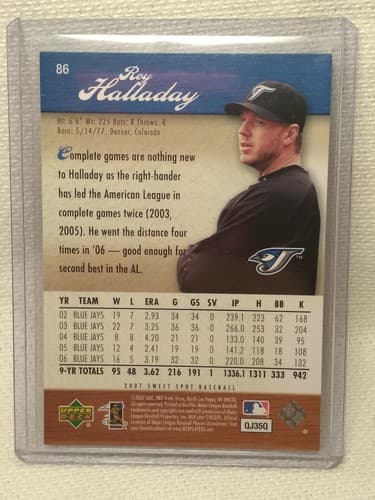 2007 Upper Deck Sweet Spot Roy Halladay 664/850 Toronto Blue Jays #86 - Thumbnail 2