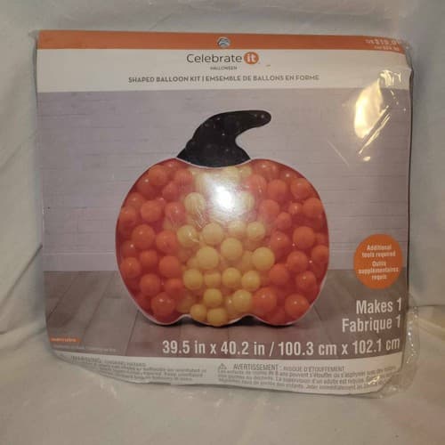 Celebrate It Balloon Kit Pumpkin Shape Halloween Fall Themed 39.5"x40" New - Thumbnail 5