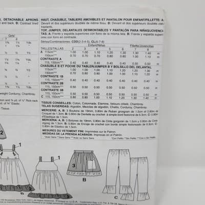 Uncut McCall's Pattern #M6387 Child's Ruffled Top Pants Dress Sizes 2-5 Cottage - Thumbnail 5