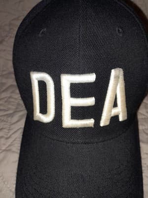 DEA Drug Enforcement Administration Black Ball Cap Hat Embroidered Adjustable - Thumbnail 2
