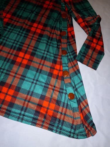 Christmas Dress Plaid Red & Green Womans Size 2XL XXL Long Sleeves - Thumbnail 3