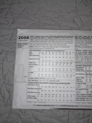 Simplicity Pattern 2058 Amazing Fit Skirt Slim Avg & Curvy sz 10-18 FF Uncut - Thumbnail 3