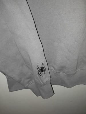 Marvel Spider-Man Hoodie Sweatshirt Bioworld Gray Embroidered Logo Men 3XL 54-56 - Thumbnail 6