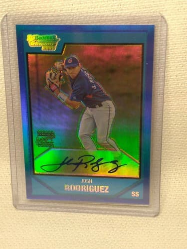 2007 BOWMAN CHROME JOSH RODRIGUEZ AUTO #BC237 CLEVELAND INDIANS 128/150 - Image 1