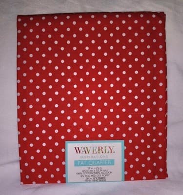 Quilters Fabric Lot 3 Fat Quarters Red & Black Polka Dot Shark Print 18"x21" - Thumbnail 2