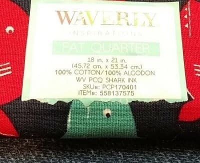 Quilters Fabric Lot 3 Fat Quarters Red & Black Polka Dot Shark Print 18"x21" - Thumbnail 7