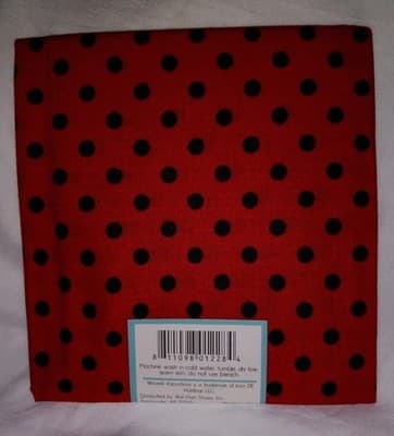 Quilters Fabric Lot 3 Fat Quarters Red & Black Polka Dot Shark Print 18"x21" - Thumbnail 5
