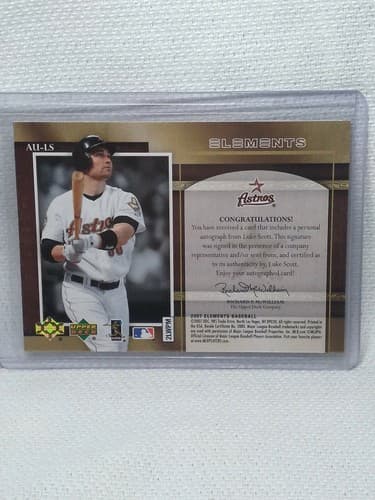 2007 Upper Deck Elements Elemental Autographs Baseball Card #LS Luke Scott Au-LS - Thumbnail 2