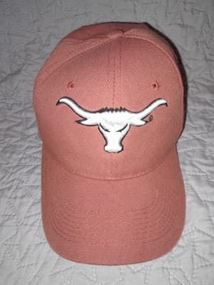 Burnt Orange Texas Horns Longhorns Baseball Hat Cap Adjustable Cotton Hook&Loop - Image 1