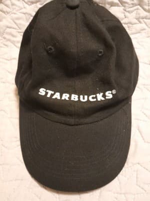 Starbucks Hat Baseball Cap Black Adjustable Embroidered Employee Uniform Cotton - Image 1