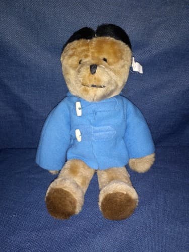 Eden Toys Paddington Bear Plush Stuffed Animal Blue Jacket Vintage 15" Rare - Image 1