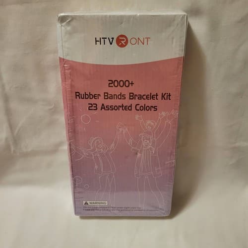 HTVRONT Rubber Bands Bracelet Kit 2000+ Bands 23 Assorted Colors DIY Loom Craft - Image 1