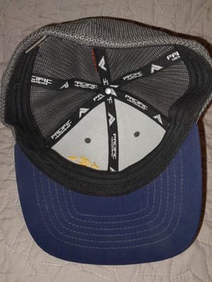 Rust Show Cap Hat Blue Gray Bill Pro Model Pacific Headwear Youth 6 3/8 6 7/8 - Thumbnail 7