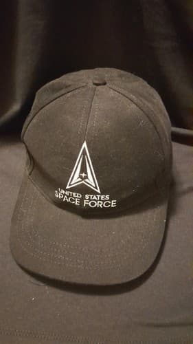 United States Space Force Mens Baseball Hat Cap Black - Image 1