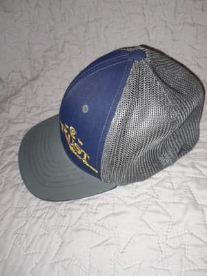 Rust Show Cap Hat Blue Gray Bill Pro Model Pacific Headwear Youth 6 3/8 6 7/8 - Thumbnail 3