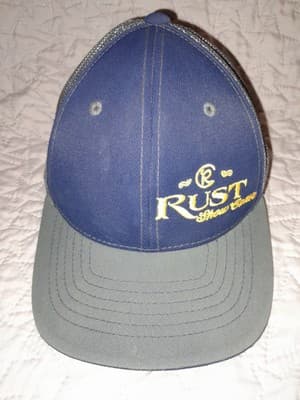 Rust Show Cap Hat Blue Gray Bill Pro Model Pacific Headwear Youth 6 3/8 6 7/8 - Image 1
