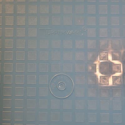 Rare Tupperware Large Season Serve Marinade Base 12x10 Salt Water Taffy Blue USA - Thumbnail 5