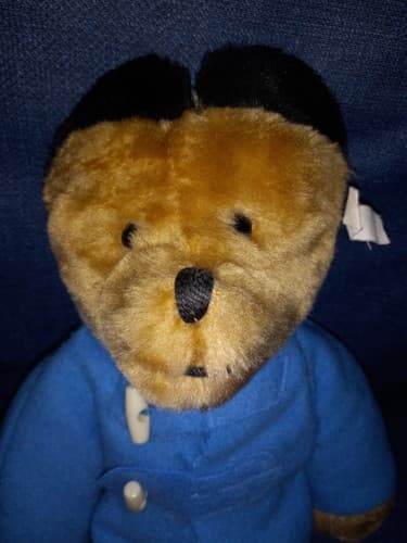 Eden Toys Paddington Bear Plush Stuffed Animal Blue Jacket Vintage 15" Rare - Thumbnail 2